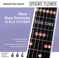 Sticky Tunes Guitar Sticker Set: Major / Minor Pentatonic (major/ minor pentatonic) Lernsysteme Gitarre